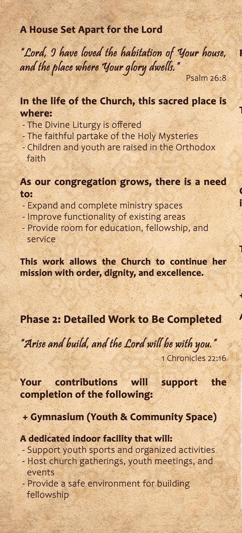 SMSA - Phase 2 of the Construction of the Church Building