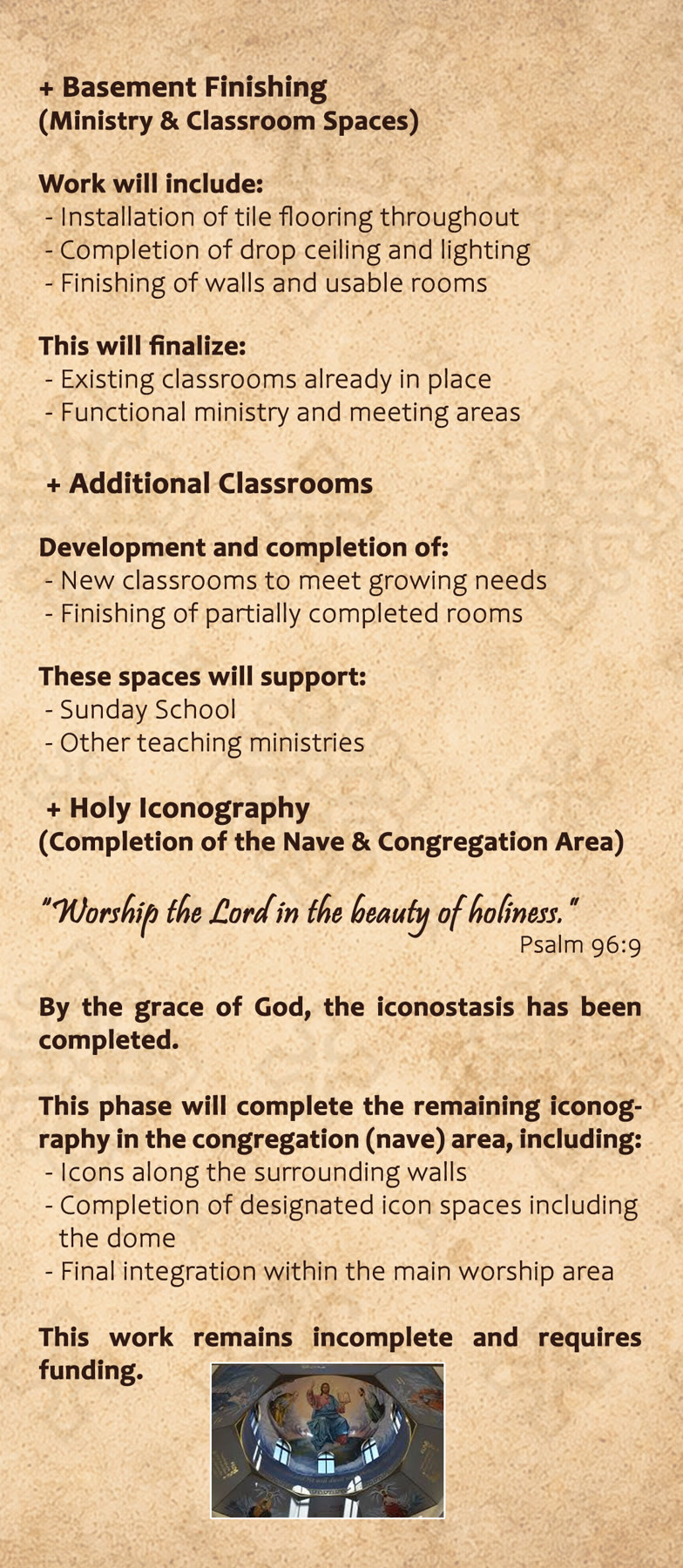 SMSA - Phase 2 of the Construction of the Church Building